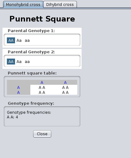 Punnett Square tool - Monohybrid Punnett Square tool - Monohybrid