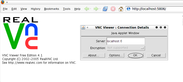 RealVNC Applet